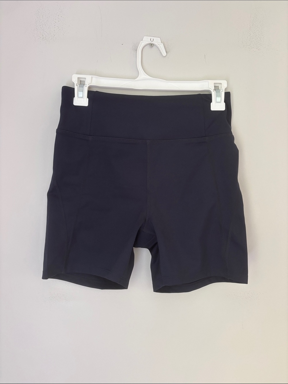 Girlfriend Collective Navy High-Rise Run Bike Shorts